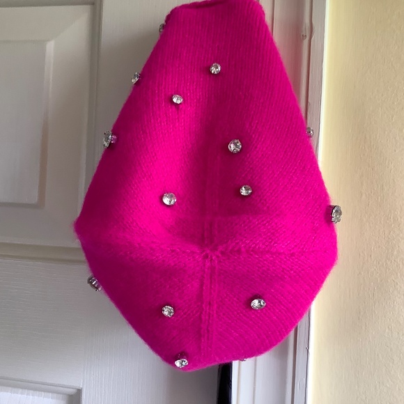 Charter Club Cashmere Embellished Cuffed Beanie Pink OS main image 10